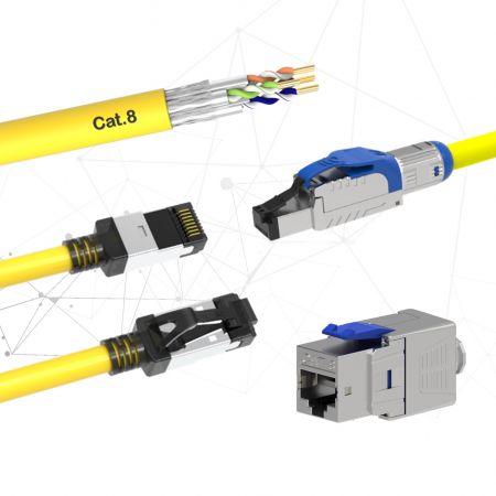 Cat.8 الكابلات الهيكلية - Cat8 الكابلات الهيكلية إيثرنت 40G عالية السرعة Cat8